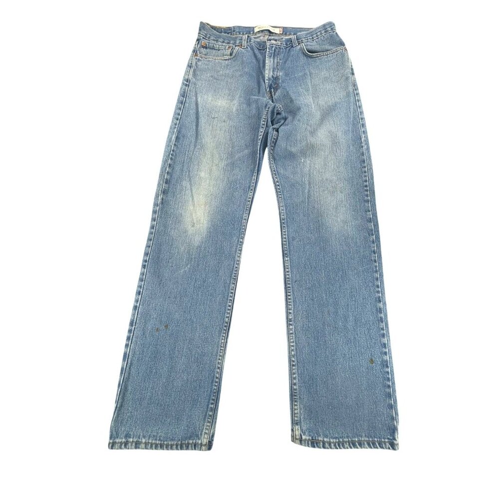 Levis Mens 505 Regular Fit Jeans W36 L34 Light Wash Denim